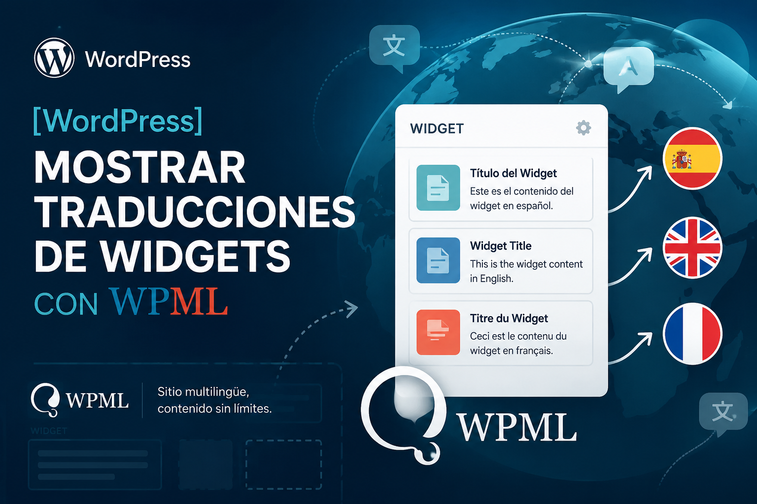 En este momento estás viendo [WordPress] Mostrar traducciones de widgets  con WPML