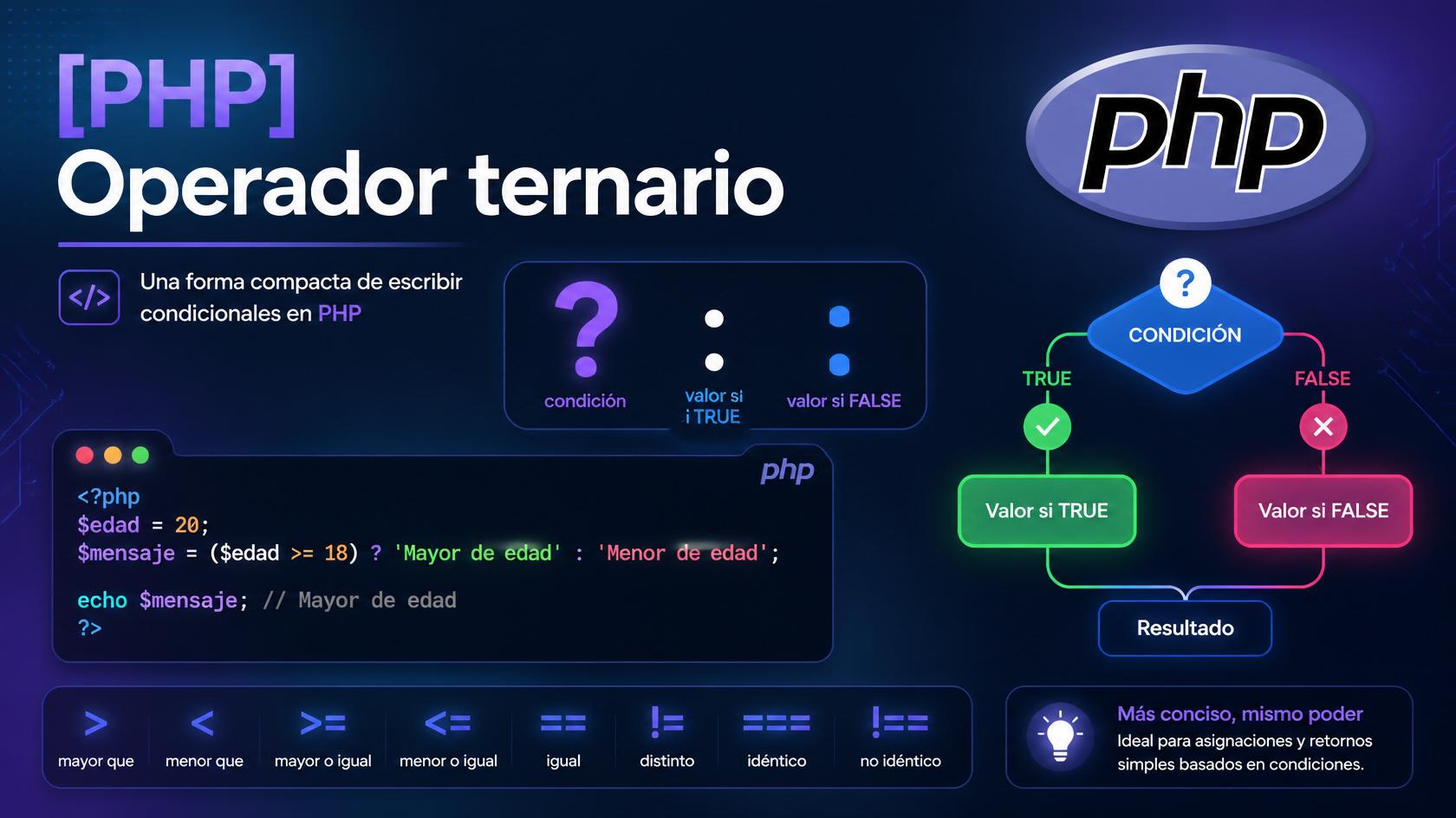 En este momento estás viendo [PHP] Operador ternario