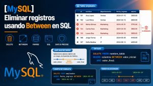 Lee más sobre el artículo [MySQL] Eliminar registros usando Between en SQL