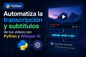Lee más sobre el artículo [Python] Automatiza la transcripción y subtítulos de tus vídeos con Python y Whisper AI
